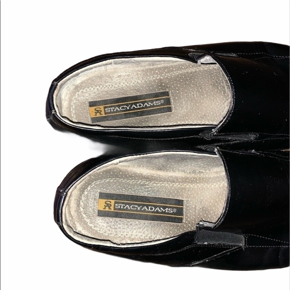 STACY ADAMS Black Slip On Loafer Dress Shoes size 9 - Picture 8 of 9
